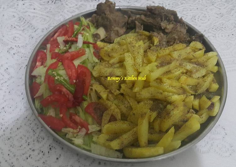 Recipe of Perfect Spicy Fries with Beef in Vinegar