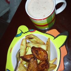 A picture of Tea sweet potato and plantain.