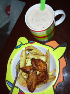 A picture of Tea sweet potato and plantain.