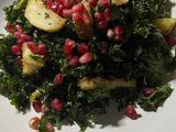 Crispy kale with garlic & lemon potatoes