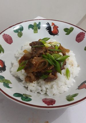 Foto resep Simple Beef Donburi
