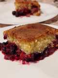 Postre de frutos rojos tibio
