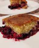 Postre de frutos rojos tibio