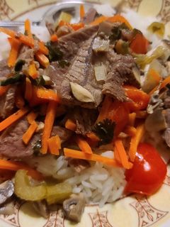 A picture of Thai Coconut Curry Beef Soup.