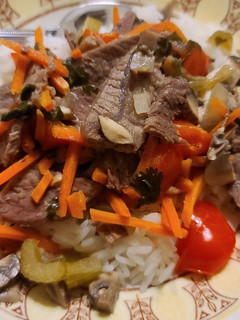 A picture of Thai Coconut Curry Beef Soup.