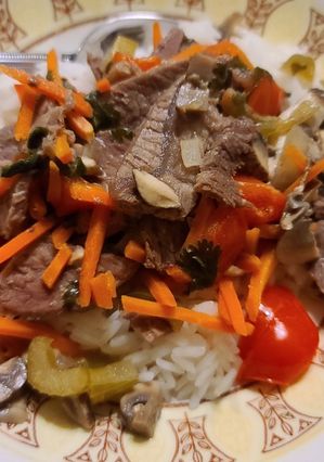 A picture of Thai Coconut Curry Beef Soup.