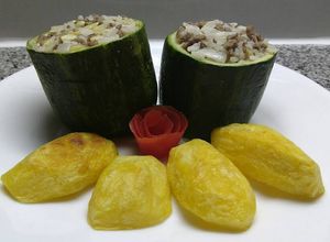 Una foto de Zapallo italiano relleno