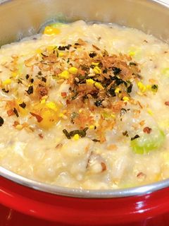 雞蓉玉米燕麥粥 的食譜成品照片