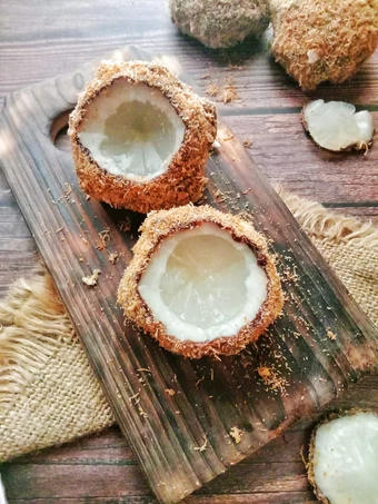 Cara Mudah Membikin Resep Mochi Kelapa Miniatur Kelapa yang Lezat Sekali Anti Ribet, Mantap