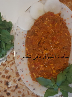 عکسی از دستور میرزا قاسمی با بادمجان کبابی