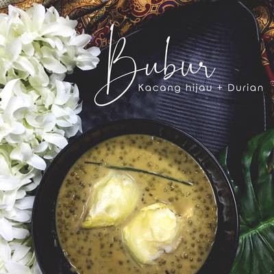 Resipi bubur kacang hijau durian