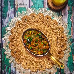 A picture of Mushroom Ghee Roast.