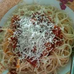 A picture of Spaghetti bolognaise.