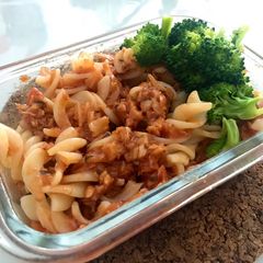 A picture of Chilli Tuna Pasta with Broccoli.