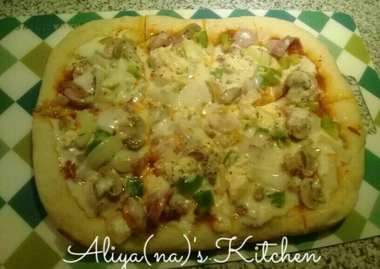 Resep masakan Pizza Super Supreme Happycall | Cara Bikin Pizza Super Supreme Happycall Yang Sempurna