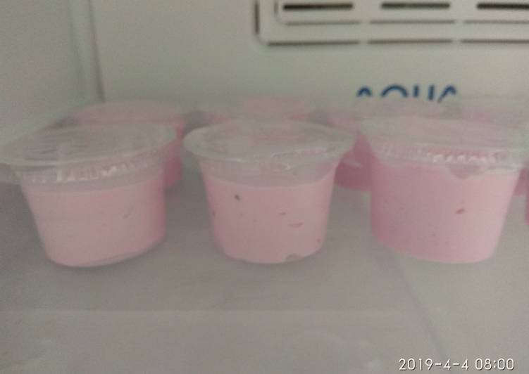 Es krim buah naga home made