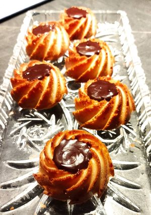 Une photo de Financiers à la ganache au chocolat