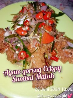 Foto resep Ayam crispy paha Upin Ipin (Ayam Geprek Sambal Matah)