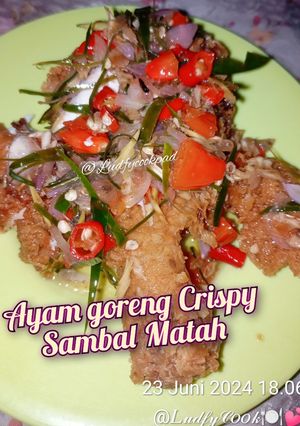 Foto resep Ayam crispy paha Upin Ipin (Ayam Geprek Sambal Matah)