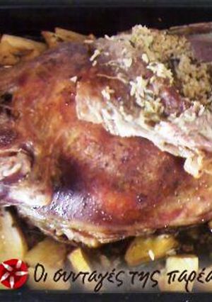 A picture of Stuffed goat from Samos.