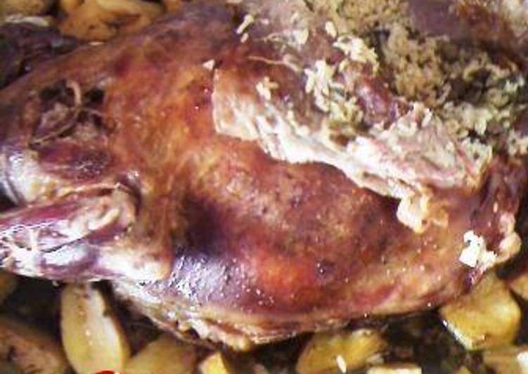 Recipe of Super Quick Homemade Stuffed goat from Samos