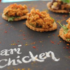 A picture of Achari Chicken Canape.