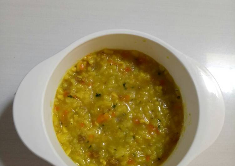 Resep Bubur tim soto daging MPASI 8 bulan oleh Anna Ratna Resep Bubur tim soto daging MPASI 8 bulan oleh Anna Ratna