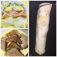 A picture of Vegetable sandwich/wrap/paratha roll.