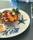 Ceviche de camarón con mango y tequila