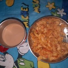 A picture of Homemade desi macroni.