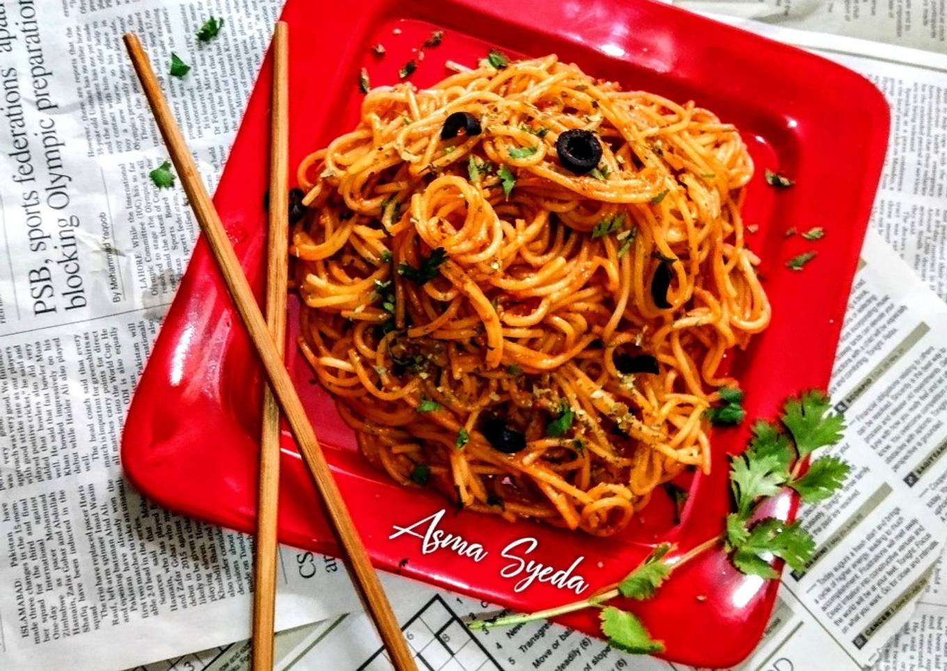 Spaghetti In Pizza Sauce