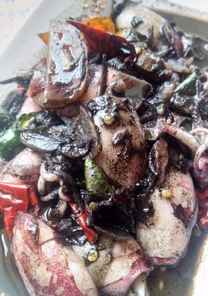Foto resep Cumi masak tinta hitam