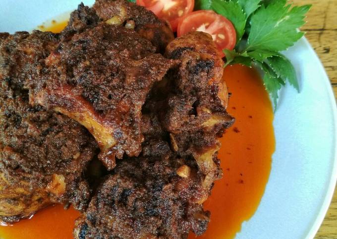 Rendang Ayam Bumbu Instan 🐔 foto resep utama