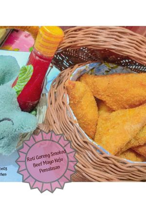 Foto resep Roti Goreng Smoked Beef Keju Mayo Pemalasan