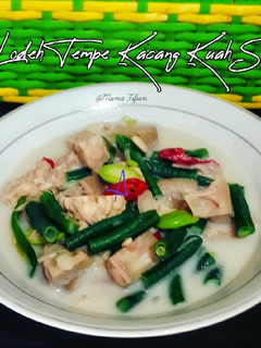 Foto resep Lodeh Tempe Kacang Panjang Kuah Susu