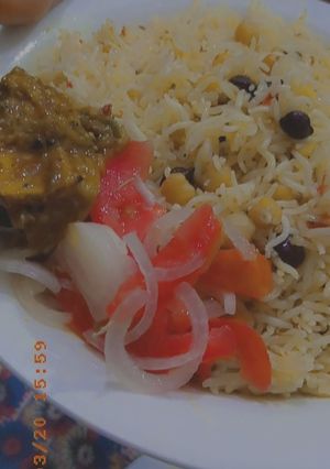 A picture of Qabli or Kaly chany ka Pulao.