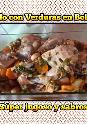 Una foto de Pollo con Verduras en bolsita!!!