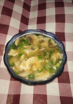 A picture of Quick and healthy mushroom soup.