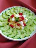 Salade de concombre aux fruits et Tabasco