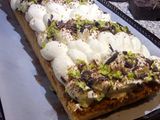 Tarta salada de banana y dulce de leche