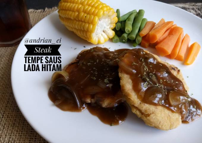 Resep Steak Tempe Saus Lada Hitam Anti Gagal