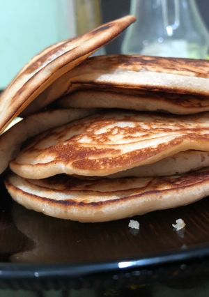 Una foto de Pancakes veganos