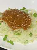Green Papaya with Sesame Peanut Sauce