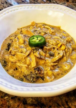 A picture of Instant Pot: Creamy Green Chicken Chilli.