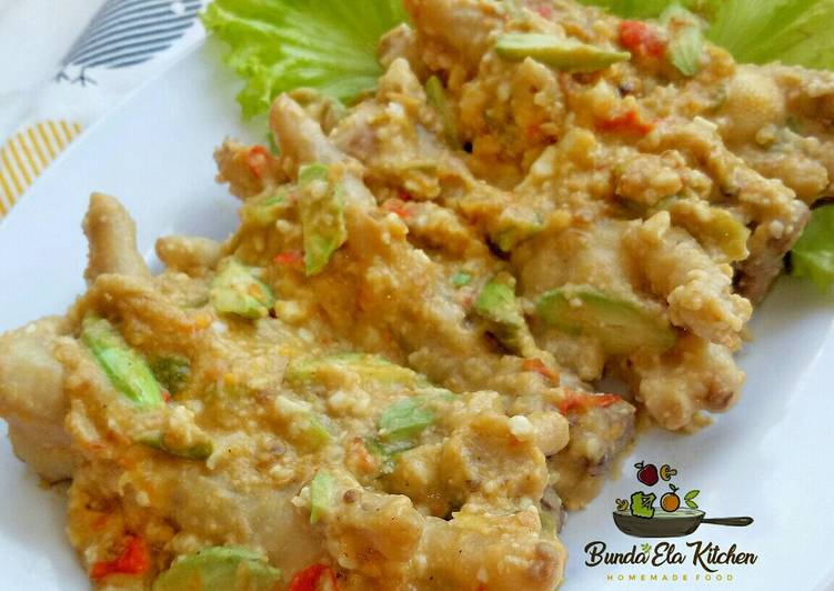 Resep Ceker Pedas Telur Asin Pete Oleh Bunda Ela Cookpad