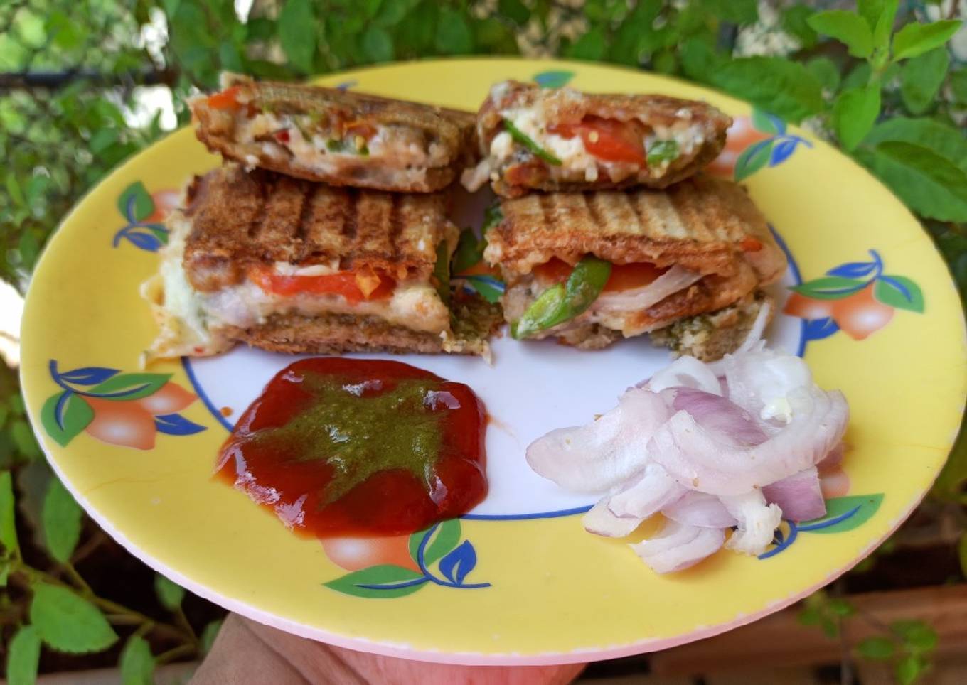 Double cheese Club sandwich