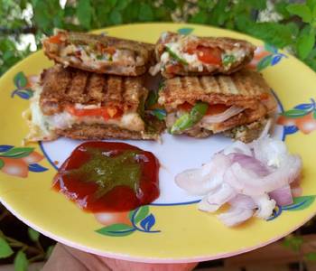 Fresh, Cooking Recipe Double cheese Club sandwich Delicious Simple