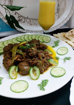 A picture of Masala kaleji 😋👍👌.