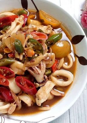 Foto resep Cumi Cabai Hijau Masak Saus Tiram