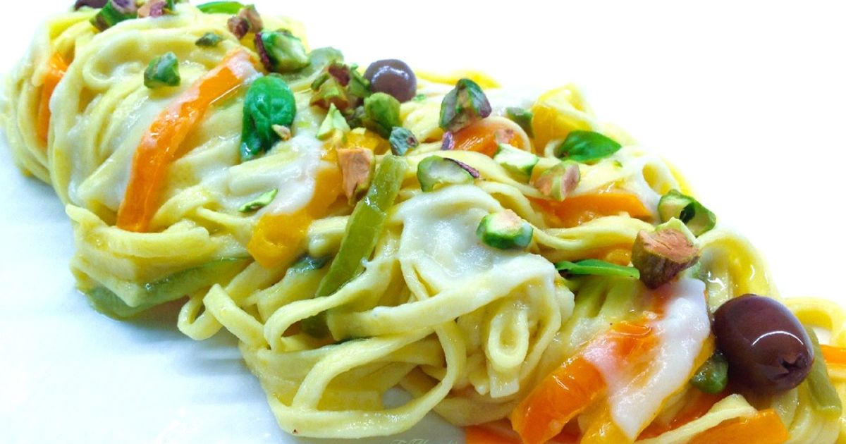 Ricetta Tagliolini Con Crema Di Cavolfiore E Peperoni Corno di Tony ...